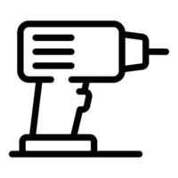 Electric drill icon, outline style vector