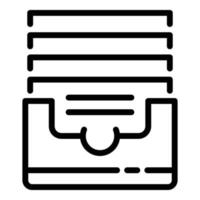 Office folders icon, outline style vector