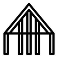 Roof supporting structure icon, outline style vector