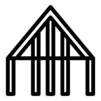 icono de estructura de soporte del techo, estilo de esquema vector