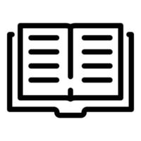 Exercise book icon, outline style vector
