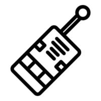 Walkie talkie channel icon, outline style vector