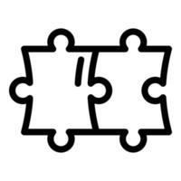 Puzzle solution icon, outline style vector