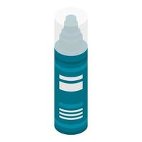 Gel foam bottle icon, isometric style vector