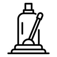 Hydraulic car jack icon, outline style vector