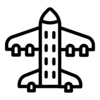 Spaceship exploration icon, outline style vector