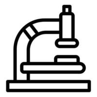 Microscope icon, outline style vector