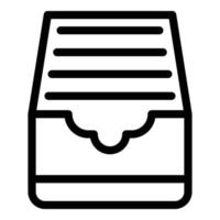 Explore folders icon, outline style vector