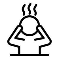 Fail stress icon, outline style vector