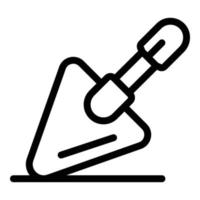 Tiler trowel icon, outline style vector