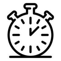 Stopwatch icon, outline style vector