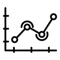 Audit graph icon, outline style vector