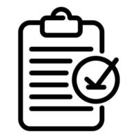 Summary analysis icon, outline style vector
