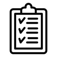 Checklist icon, outline style vector