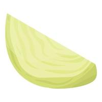 Slice of cabbage icon, isometric style vector