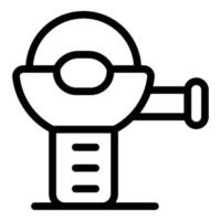 Angle grinder icon, outline style vector