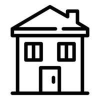 House building icon, outline style vector