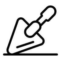 Trowel icon, outline style vector