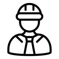 Engineer icon, outline style vector