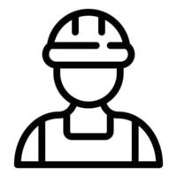 Contractor man icon, outline style vector