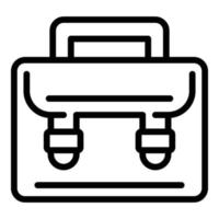 Budget office bag icon, outline style vector