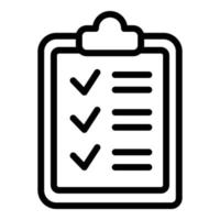 Checklist board icon, outline style vector