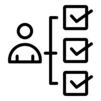 Audit scheme icon, outline style vector