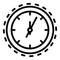 icono de corrección de reloj, estilo de esquema vector