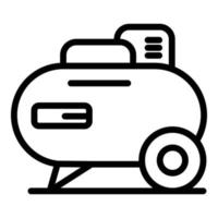 Car gasoline compressor icon, outline style vector