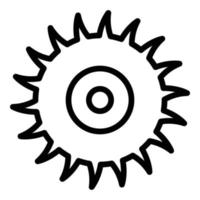 Circle saw icon, outline style vector