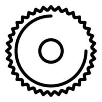 icono de sierra de rueda de la industria, estilo de contorno vector