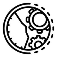 Fix function mechanical watch icon, outline style vector