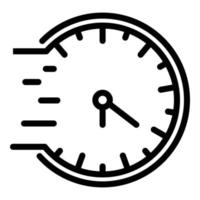 Fast repair clock icon, outline style vector