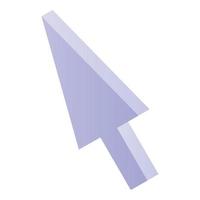 Computer cursor icon, isometric style vector