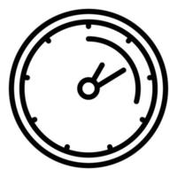 Office wall clock icon, outline style vector