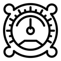 Barometer icon, outline style vector