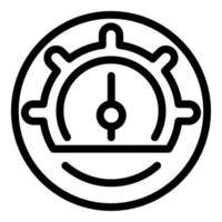 Barometer arrow icon, outline style vector