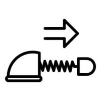 Shoe repair tool icon, outline style vector