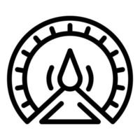 Barometer dashboard icon, outline style vector