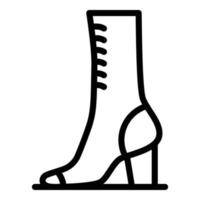 icono de reparación de zapatos de mujer, estilo de contorno vector