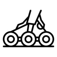 Wheels aircraft repair icon, outline style vector