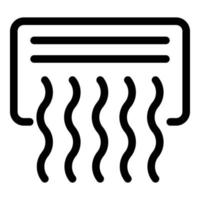 Working air conditioner icon, outline style vector