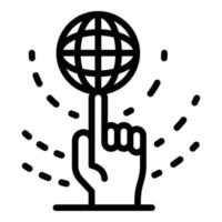Global idea skill icon, outline style vector