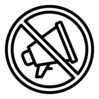 No megaphone use icon, outline style vector