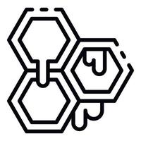 Honey comb icon, outline style vector