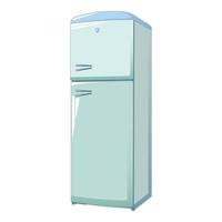 Classic fridge icon, cartoon style vector