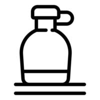 icono de botella de matraz de agua, estilo de contorno vector