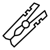 Clothes pins icon, outline style vector