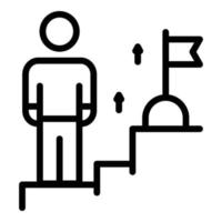 Target life skill icon, outline style vector