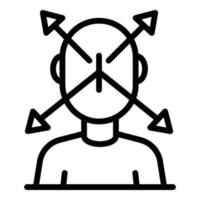 All direction education skills icon, outline style vector